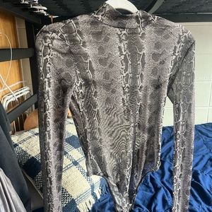 Mesh Snakeskin bodysuit